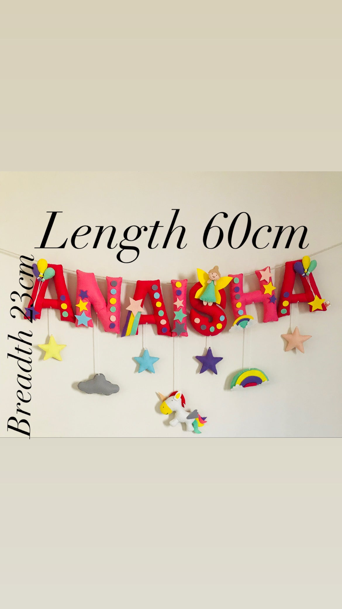 Unicorn Theme Name Bunting