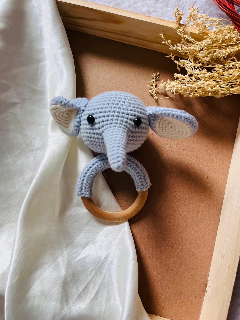 Crochet Teether Elephant