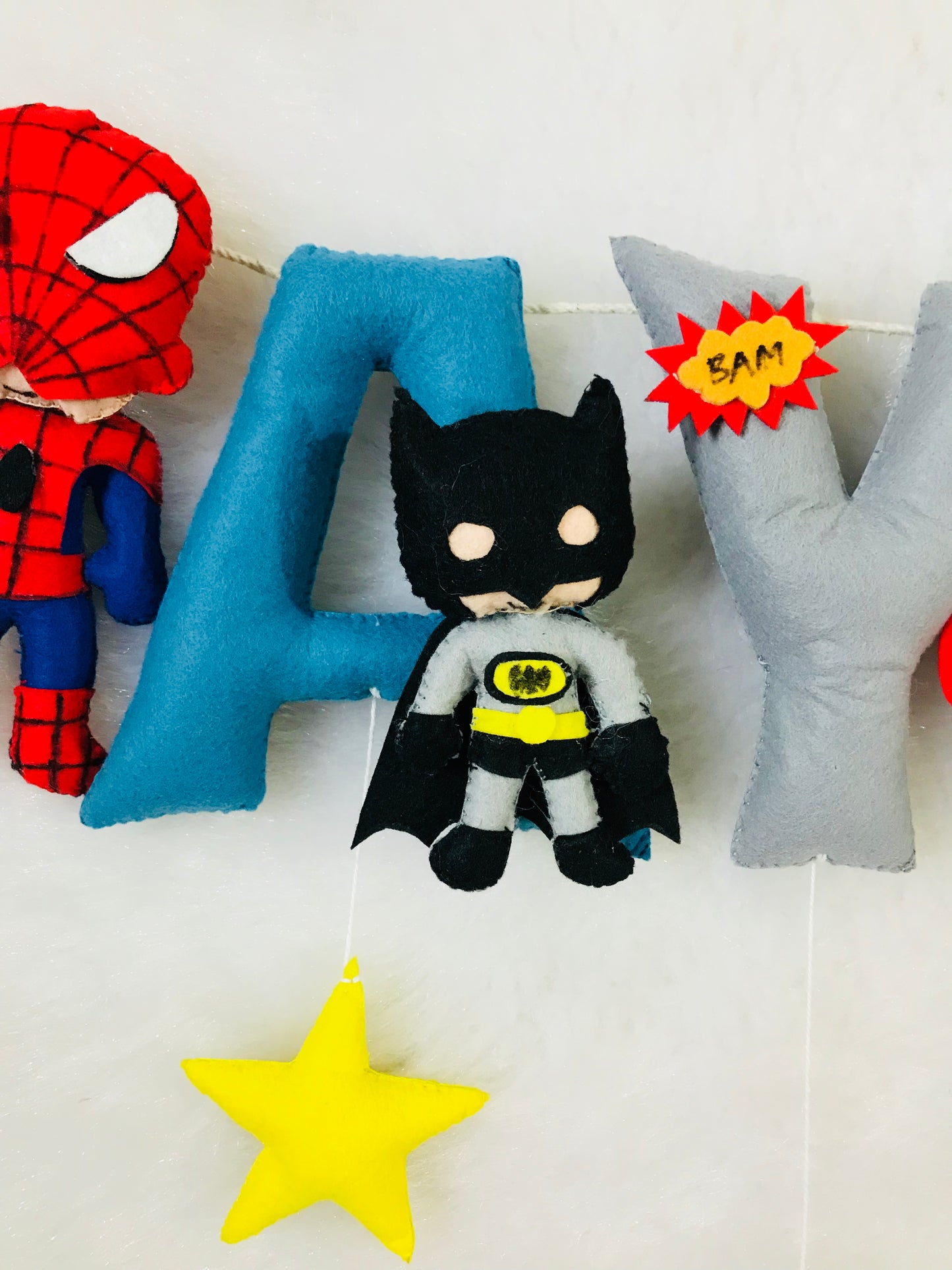 Super Hero Theme Name Bunting