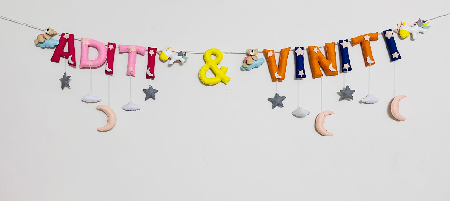Sibling Theme Name Bunting