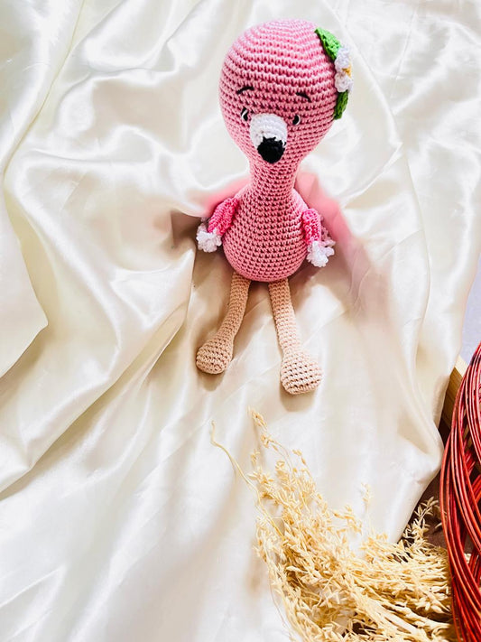 Crochet Toys Flamingo Small Size 6 inch