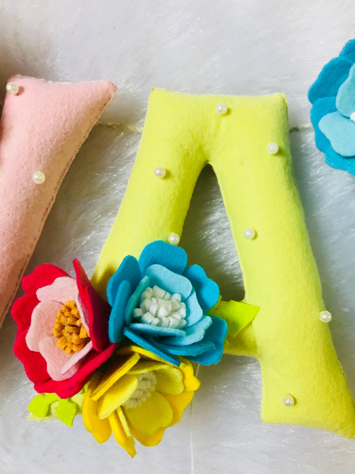 Floral & Unicorn Theme Name Bunting