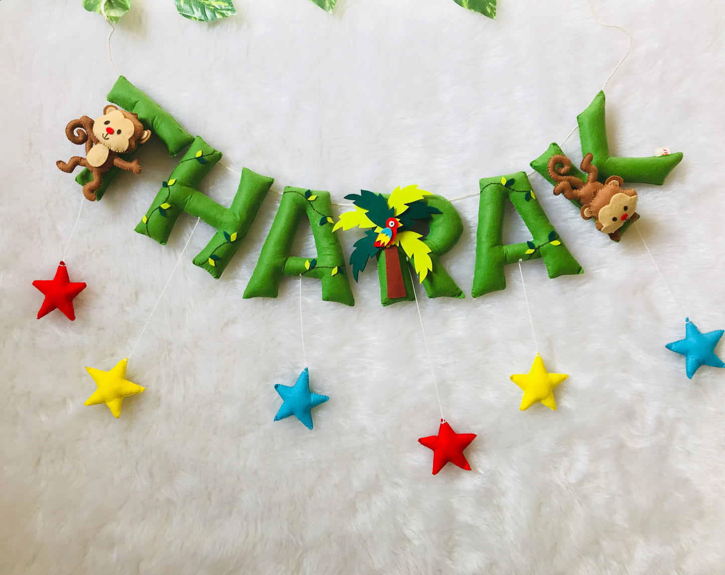 Monkey Theme Name Bunting