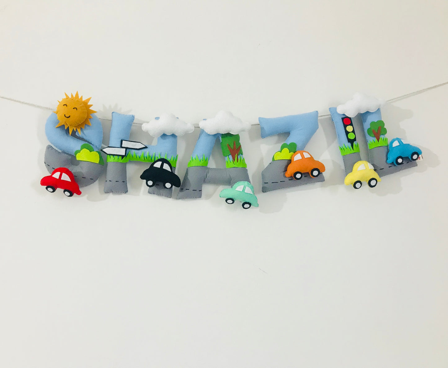 Car Theme Name Bunting
