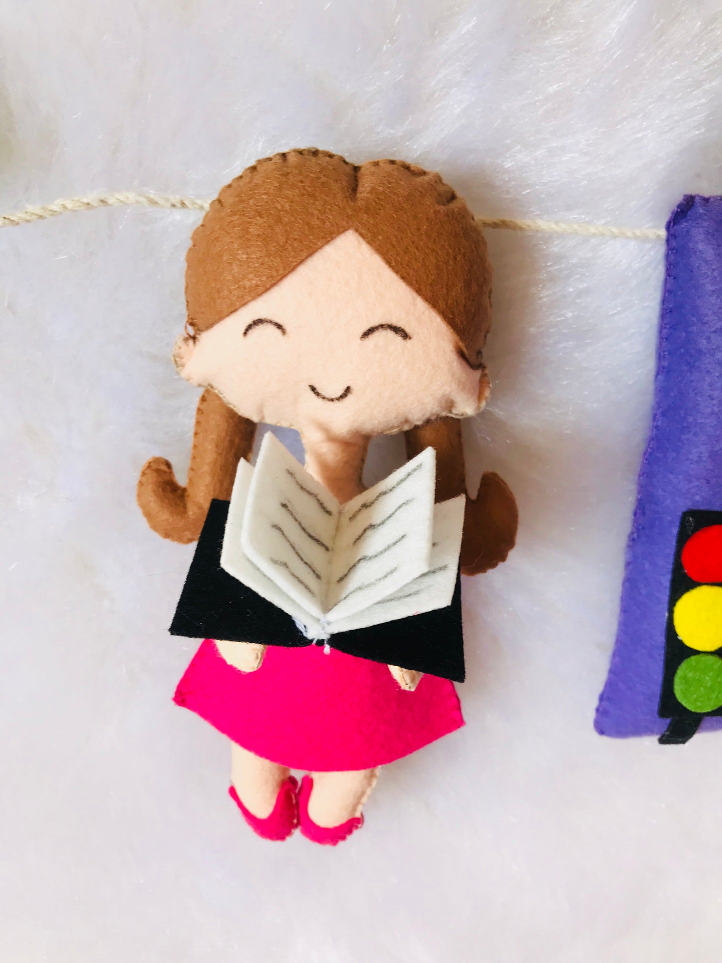 Girl & Dino Theme Name Bunting
