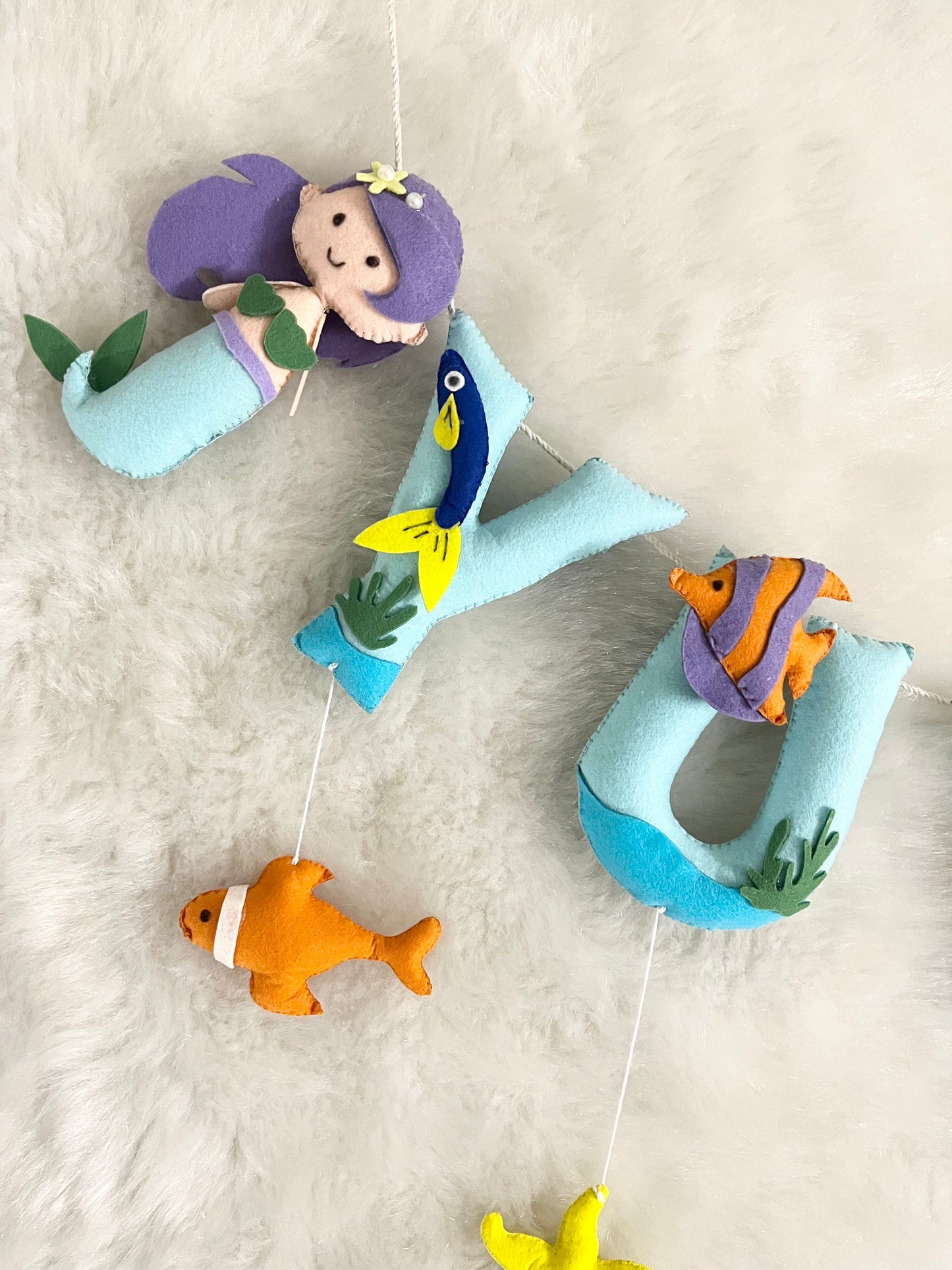 Mermaid Theme Name Bunting