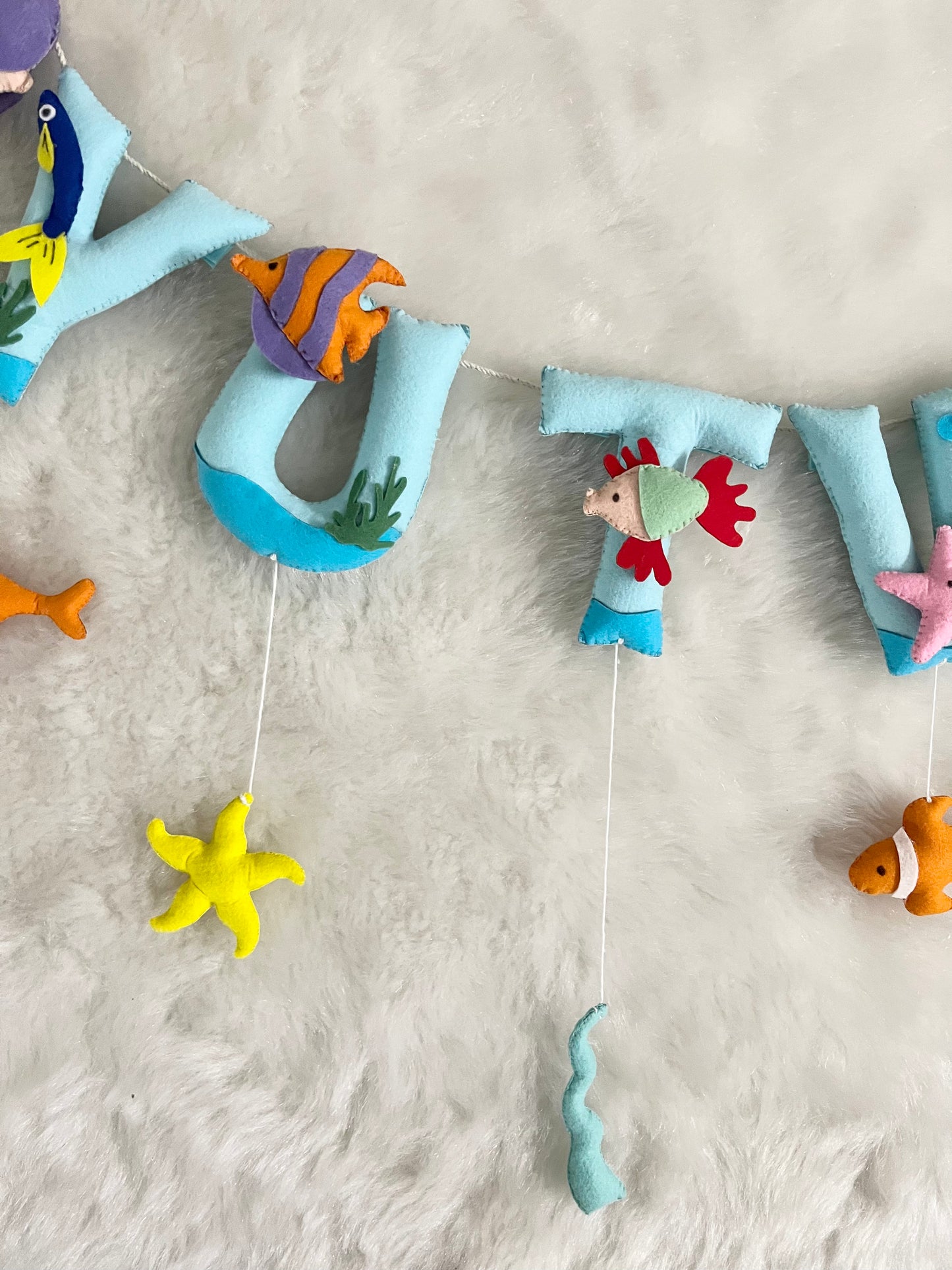 Mermaid Theme Name Bunting