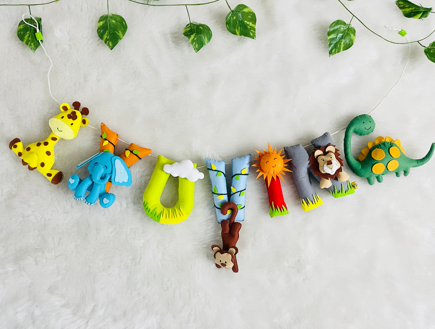Animal Safari Theme Name Bunting