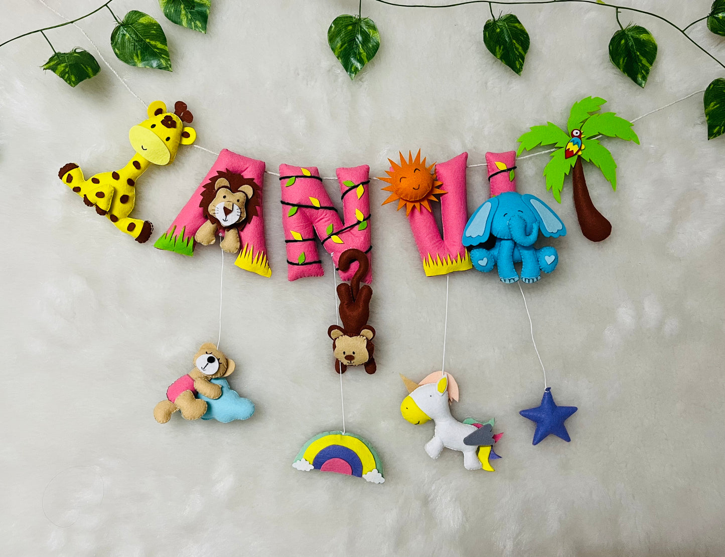 Jungle Theme Name Bunting