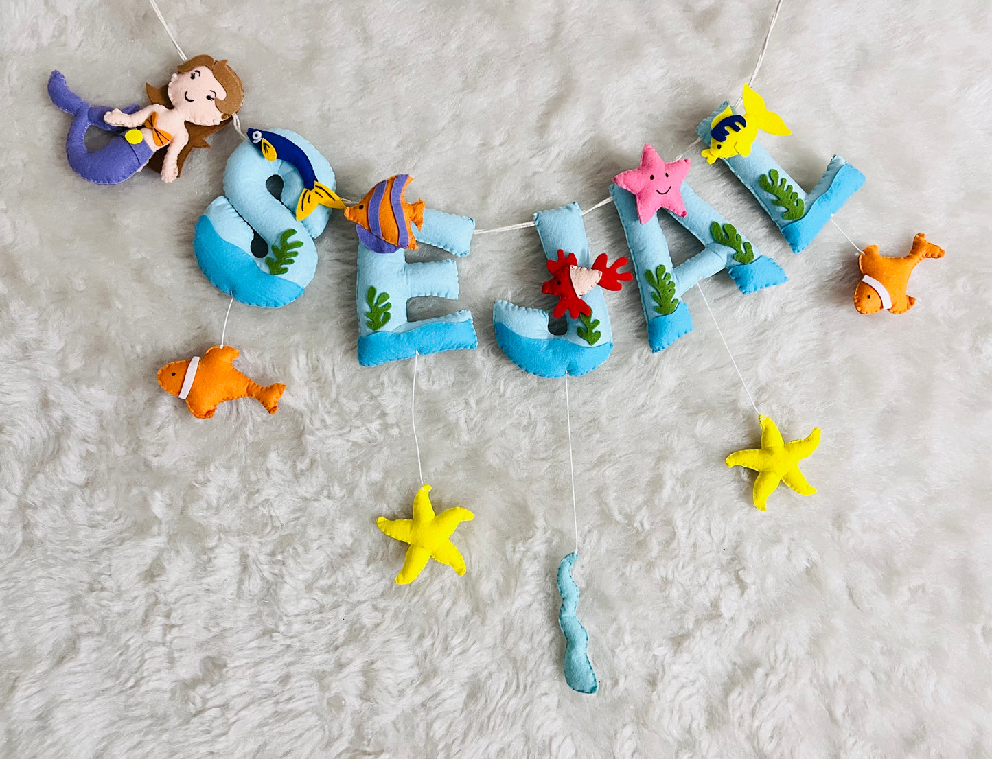 Underwater Theme Name Bunting