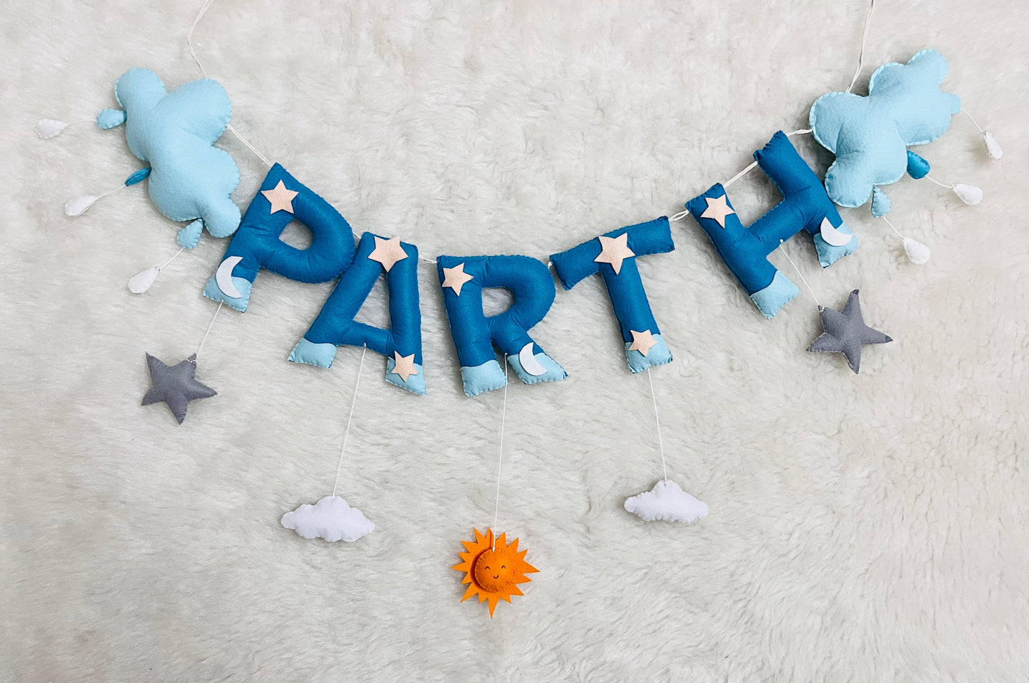 Raindrop Theme Name Bunting