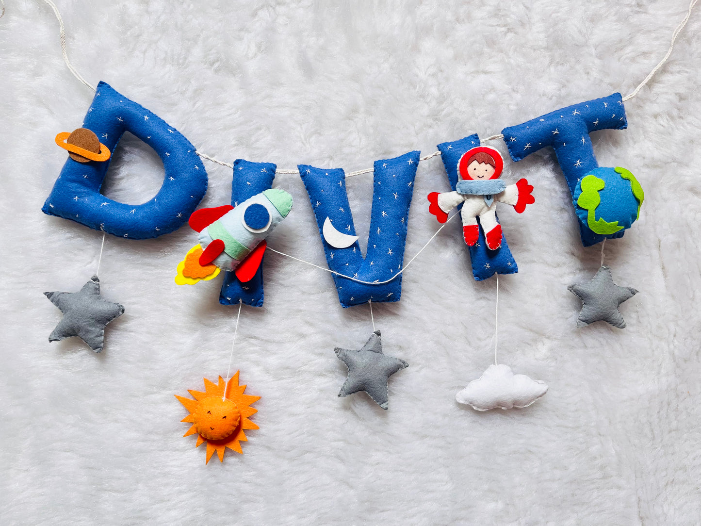 Space Theme Name Bunting