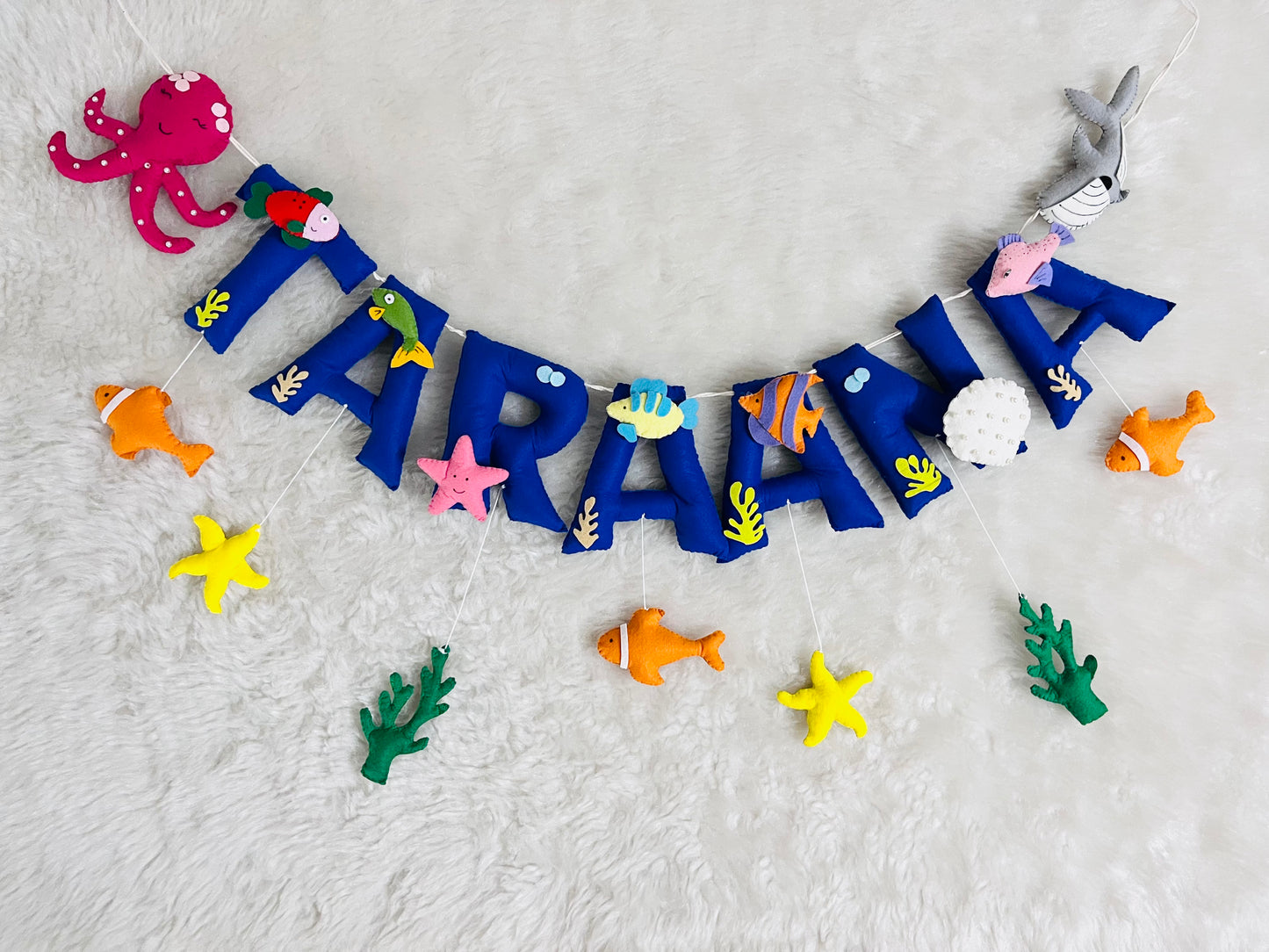 Octopus Whale Theme Name Bunting