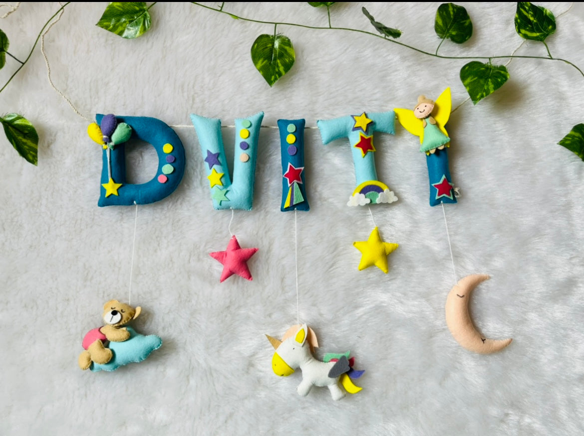 Unicorn Theme Name Bunting