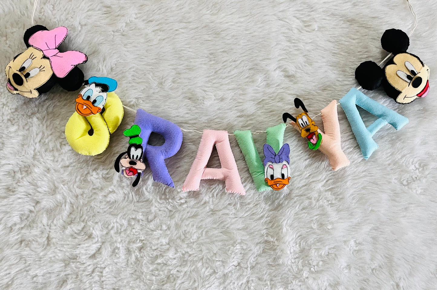 Mickey Theme Name Bunting