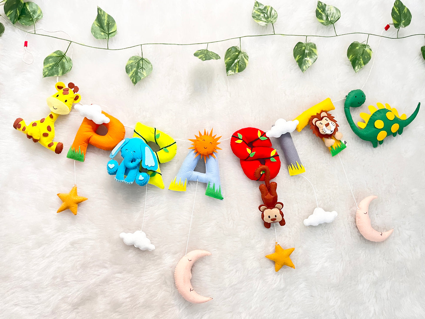 Animal Safari Theme Name Bunting