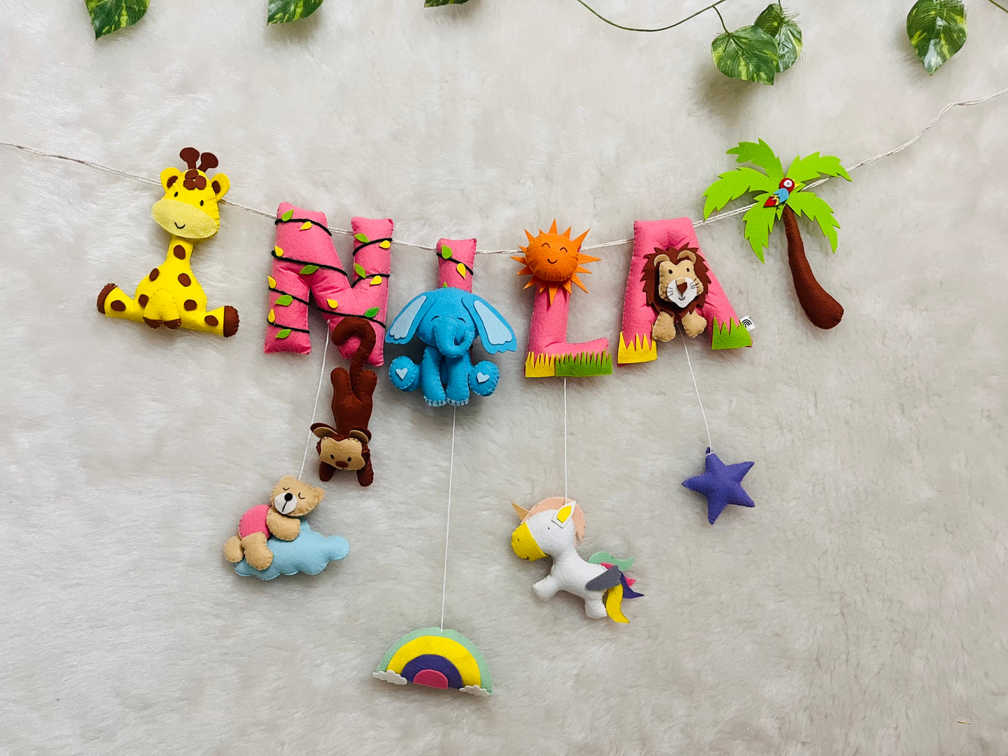 Jungle Theme Name Bunting