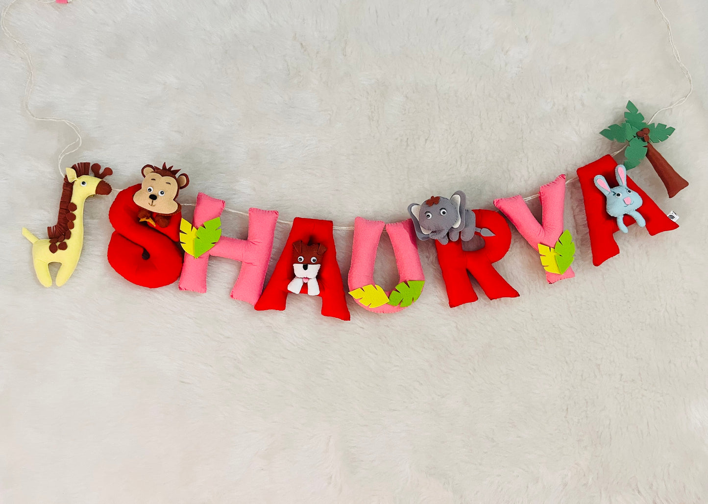 Wild Animal Theme Name Bunting