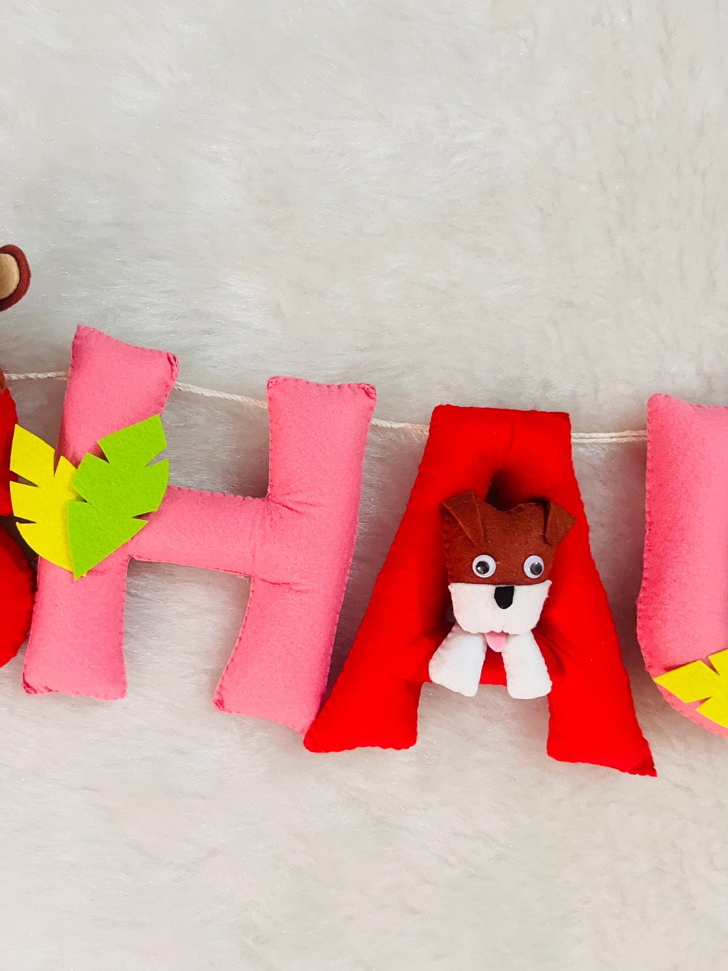 Wild Animal Theme Name Bunting