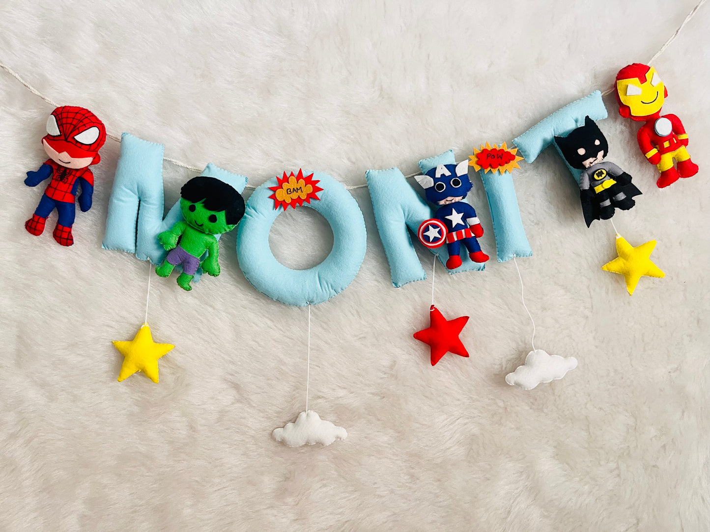 Super Hero Theme Name Bunting