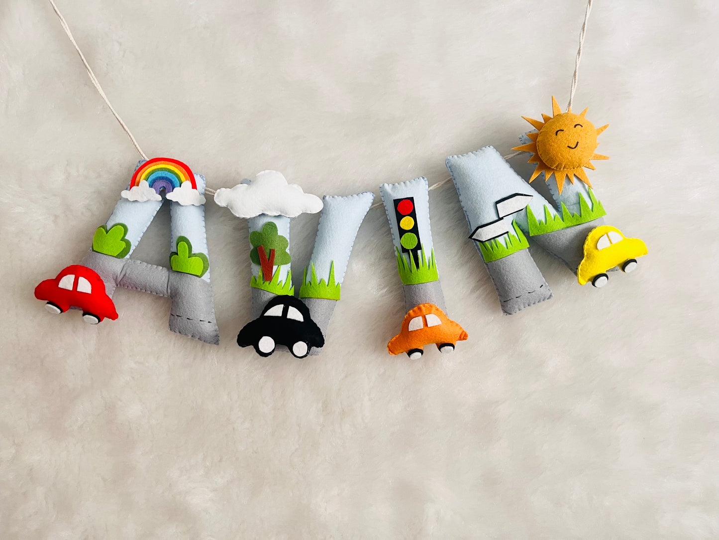 Car Theme Name Bunting