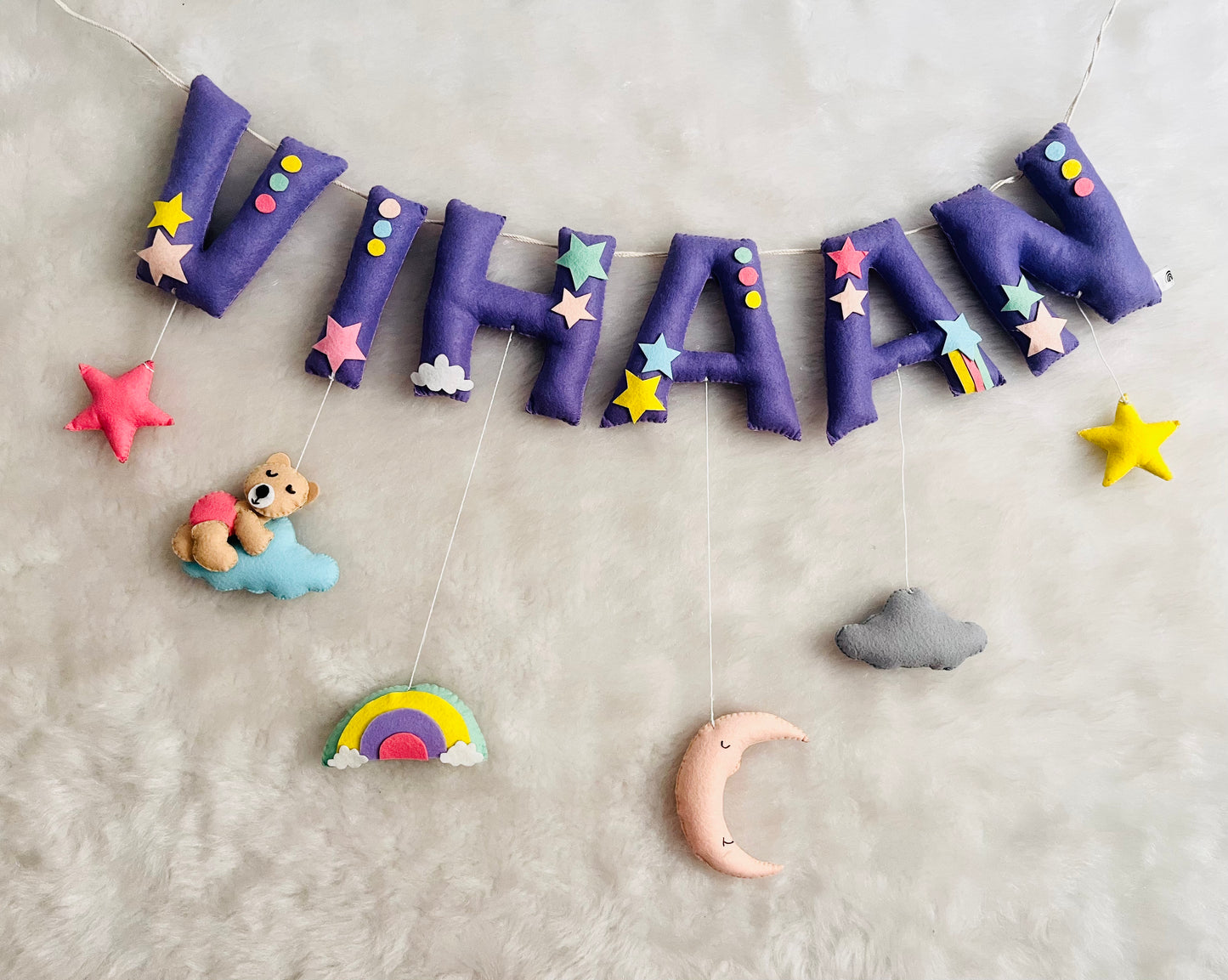 Unicorn Theme Name Bunting