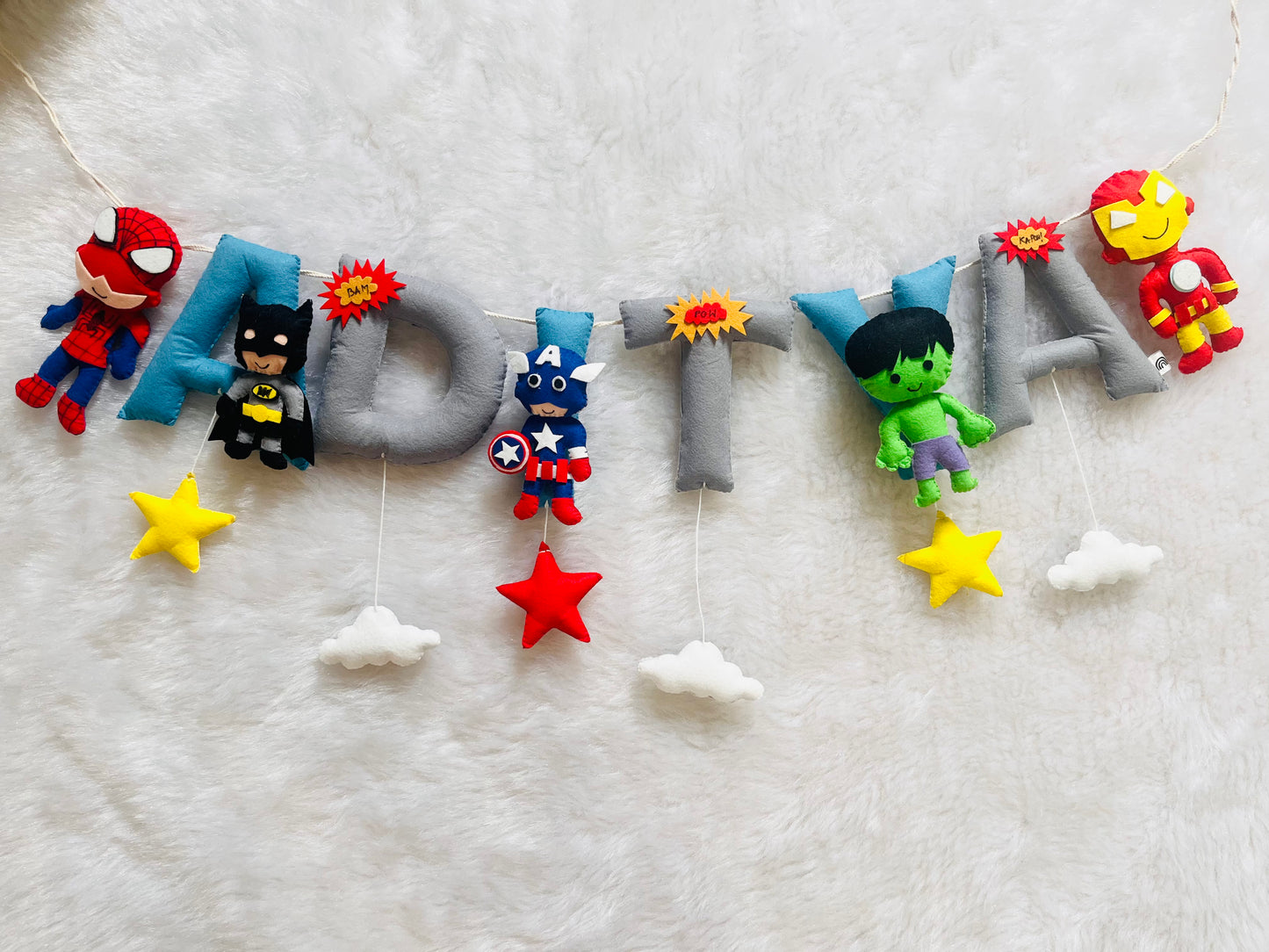 Super Hero Theme Name Bunting