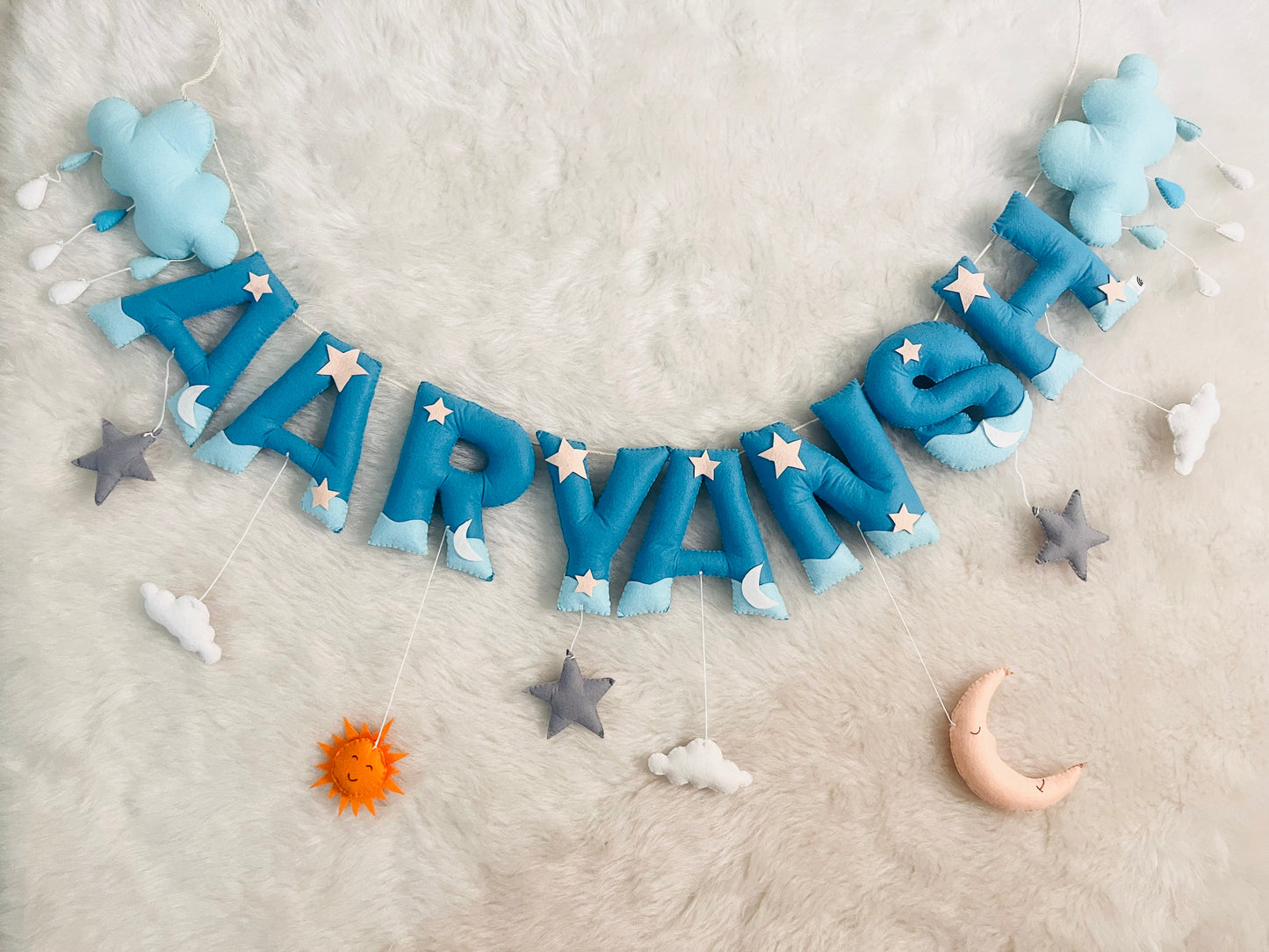 Raindrop Theme Name Bunting