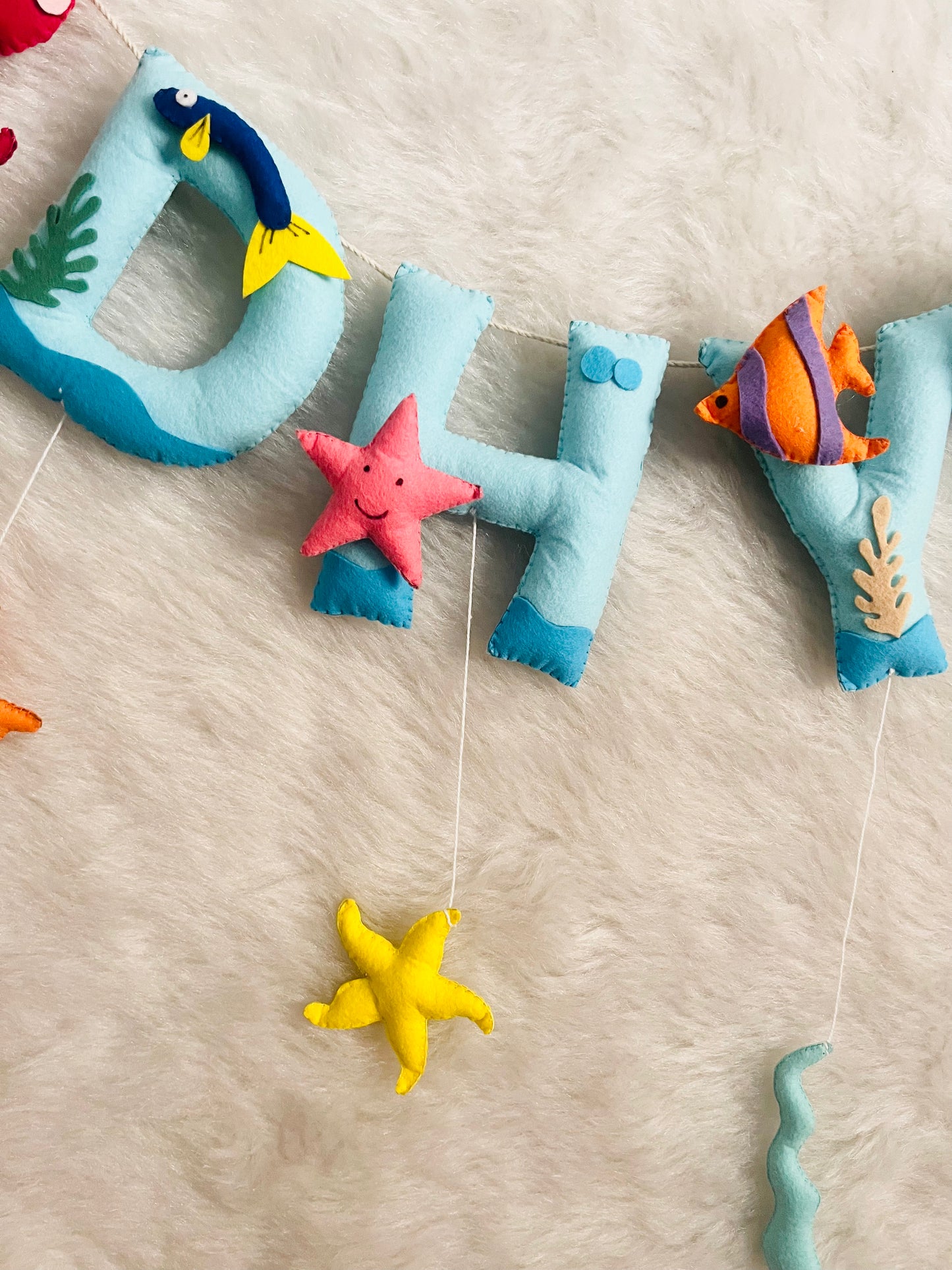 Octopus Whale Theme Name Bunting