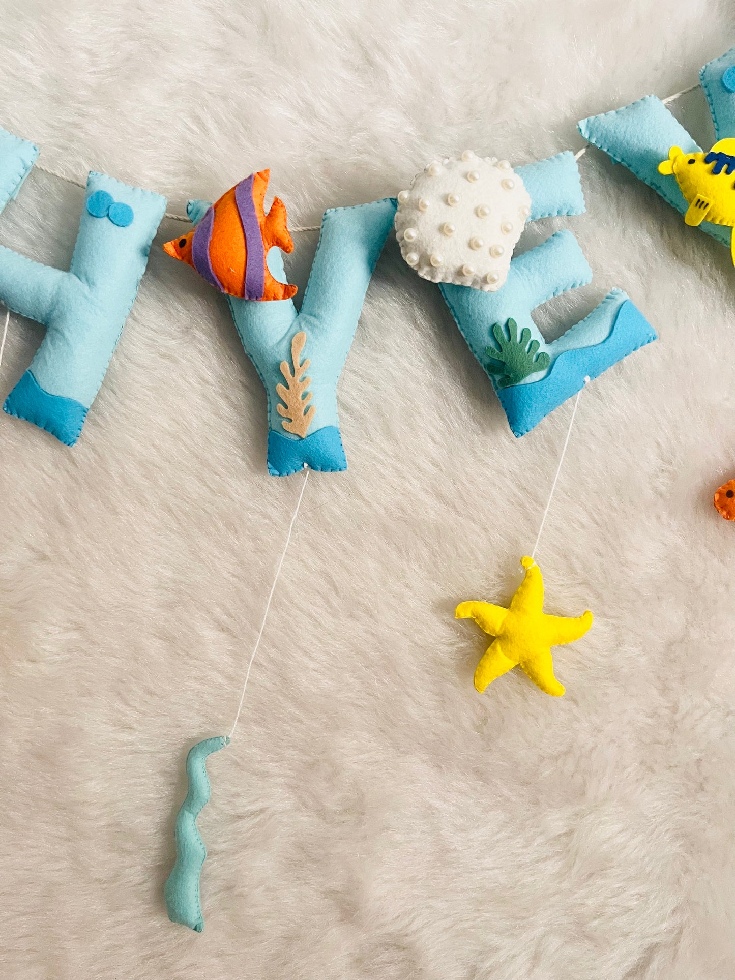 Octopus Whale Theme Name Bunting
