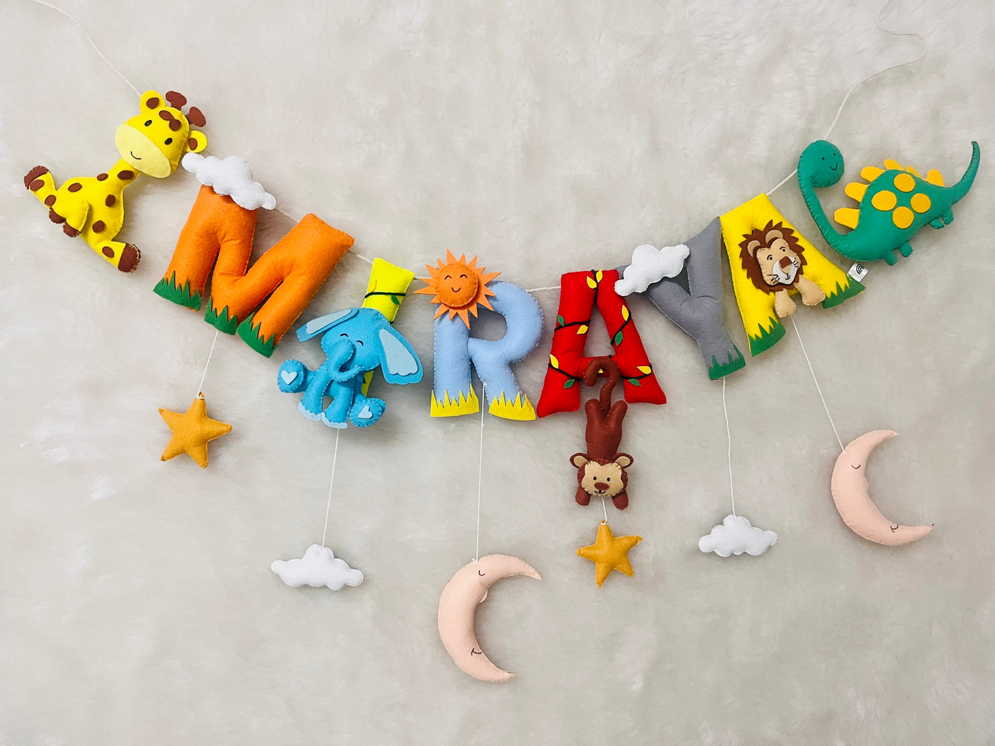 Animal Safari Theme Name Bunting