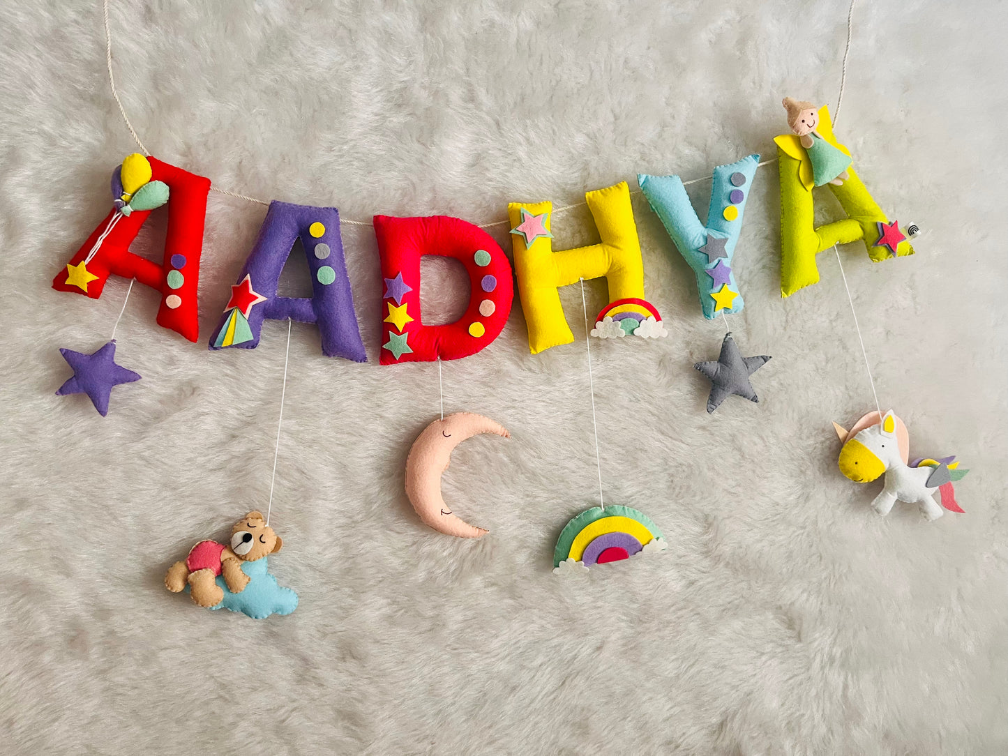 Unicorn Theme Name Bunting