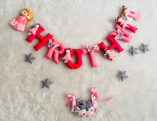 Doll Theme Name Bunting