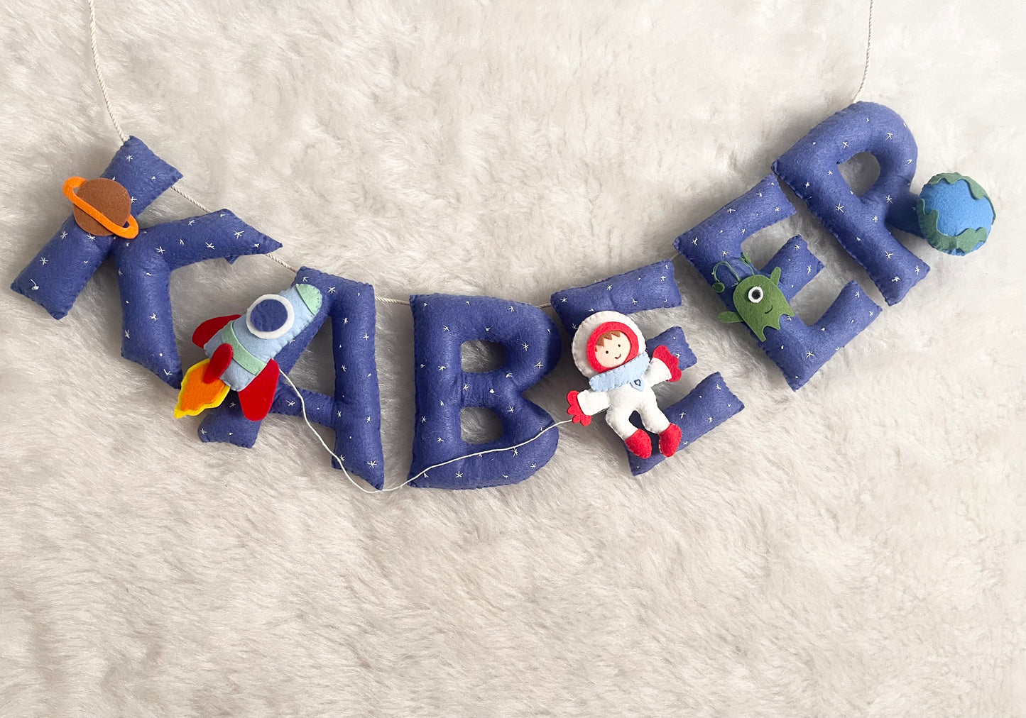 Space Theme Name Bunting