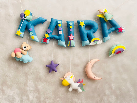 Unicorn Theme Name Bunting