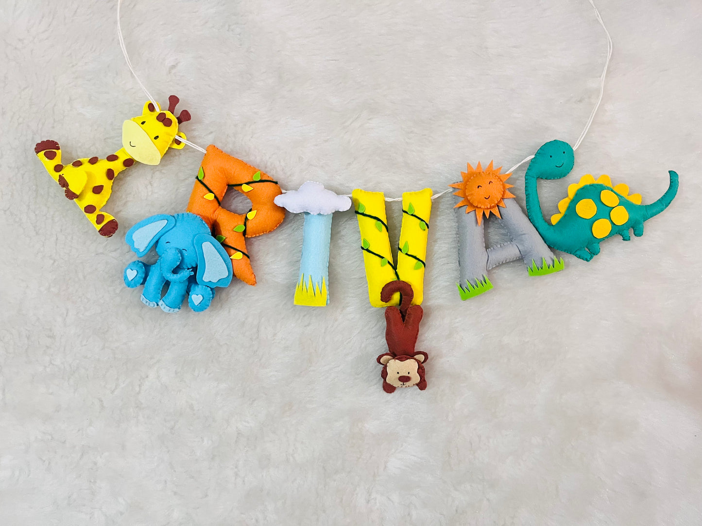 Animal Safari Theme Name Bunting