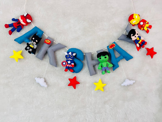 Super Hero Theme Name Bunting