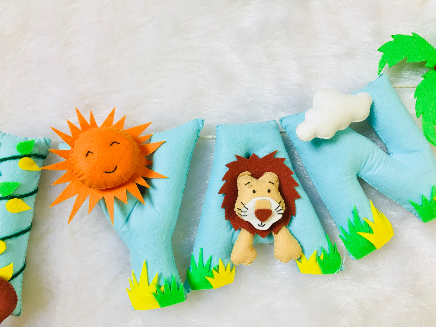 Jungle Theme Name Bunting