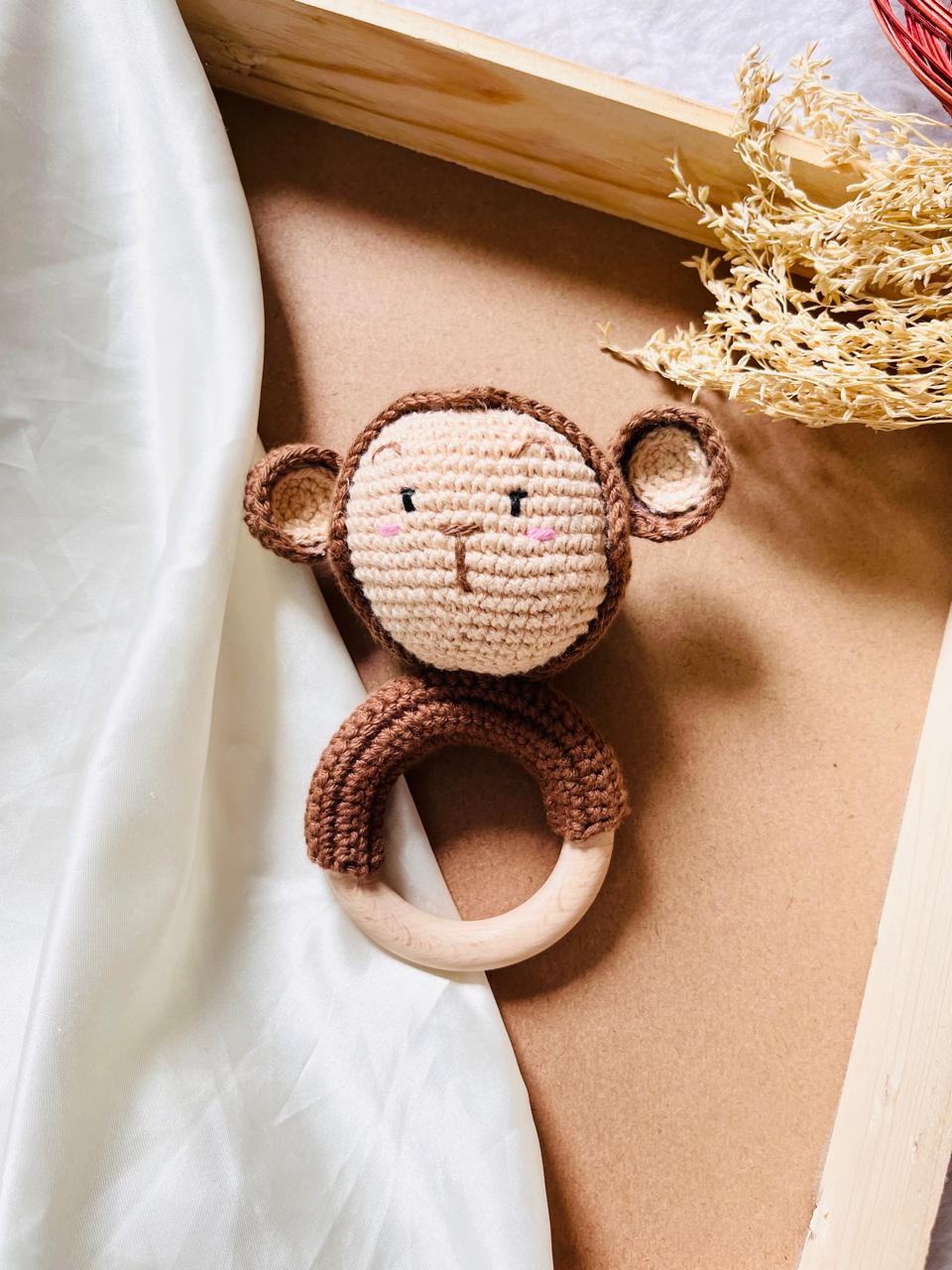 Crochet Teether Monkey