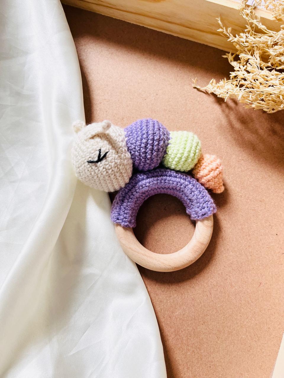 Crochet Teether Caterpillar