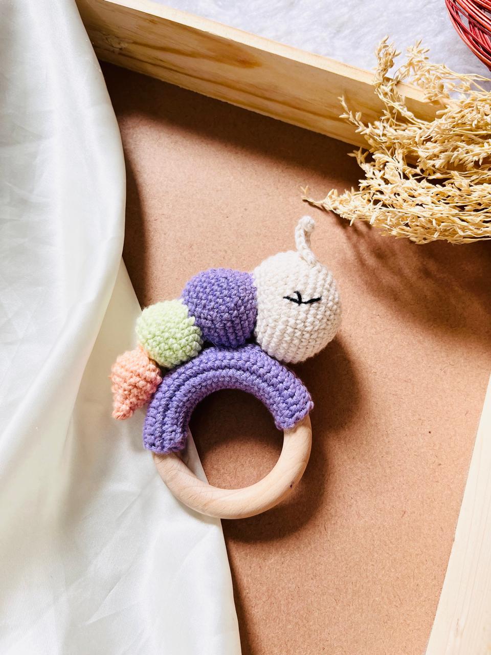 Crochet Teether Caterpillar